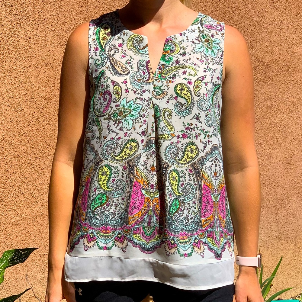 Flowy floral tank top